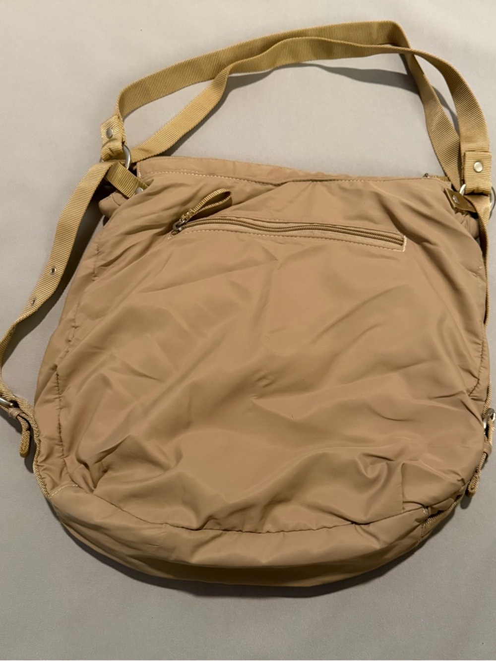 Ellington Beige Quilted Crossbody Shoulder Bag - Picture 2 of 10